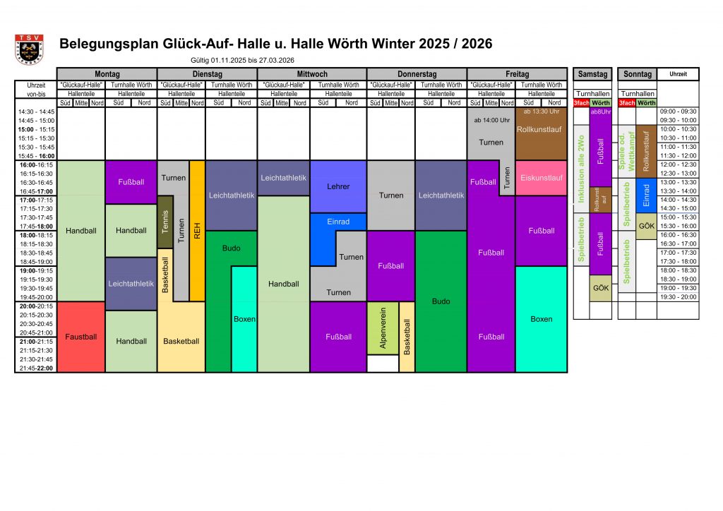 Bild Hallenplan Glückauf und Wörth.