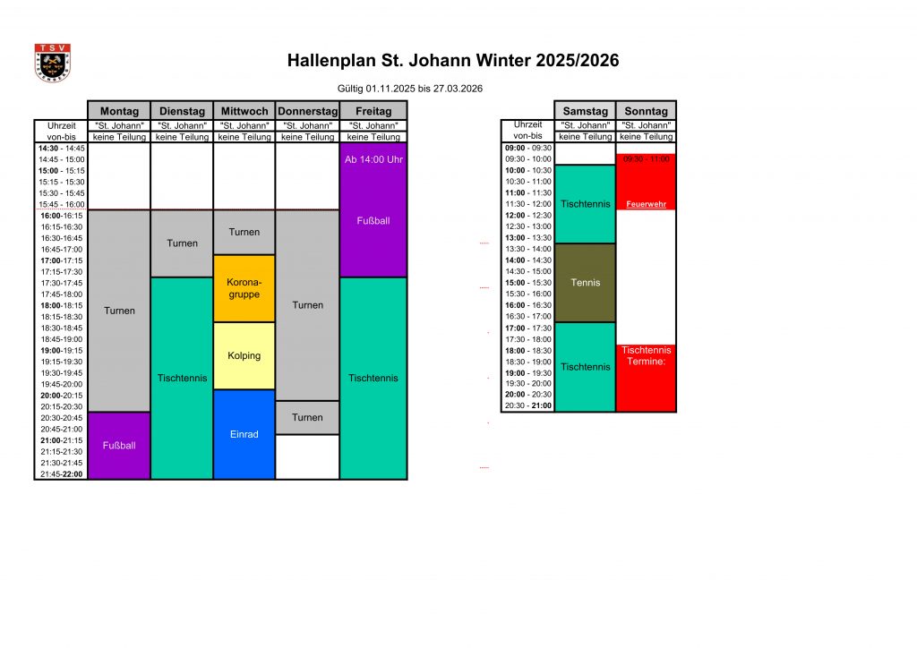Bild Hallenplan Sankt Johann.