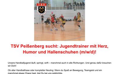 Wir suchen einen Jugendtrainer mit Herz, Humor und Hallenschuhen (m/w/d)