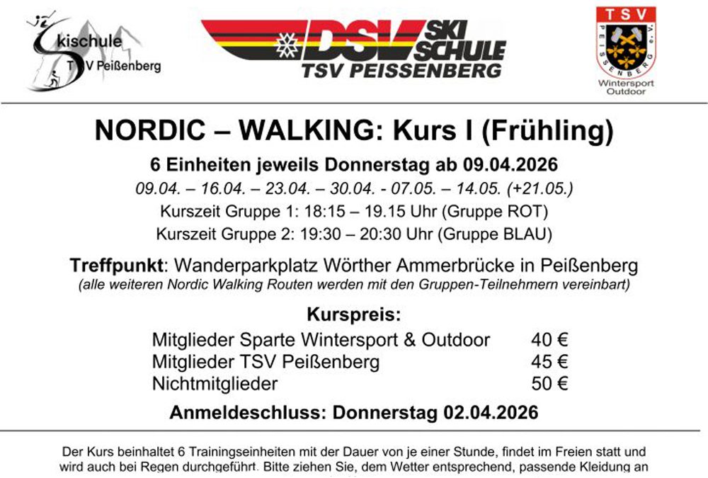Nordic – Walking Kurs Frühling